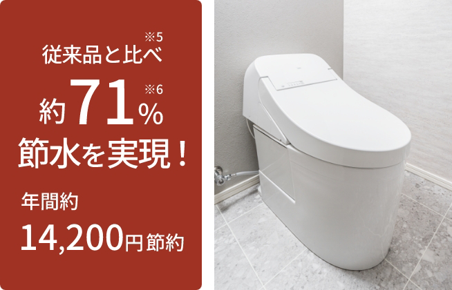 節水トイレ ウォシュレット一体形便器