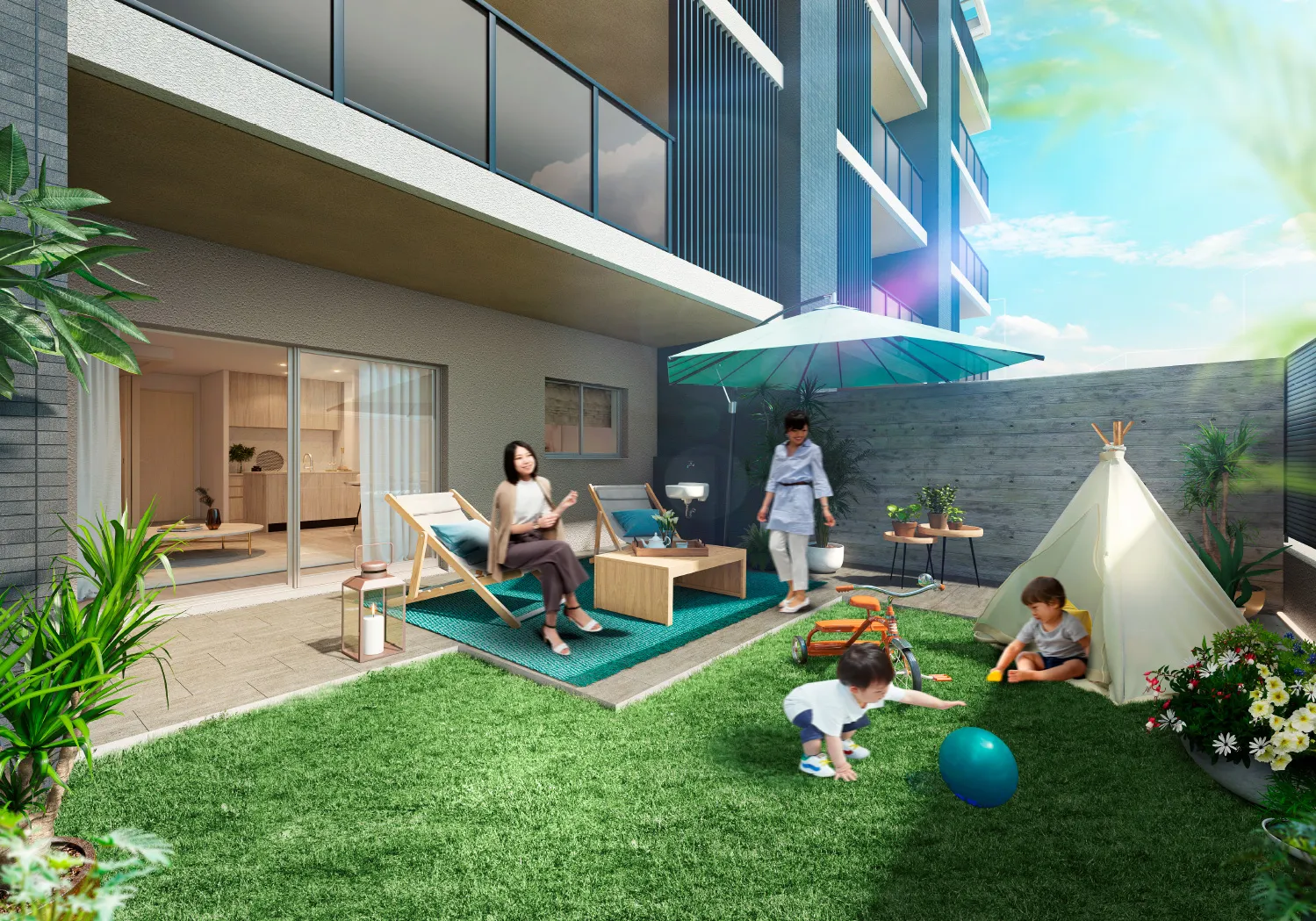 エイル諸岡テラス 1階住戸 テラス＆専用庭 Image