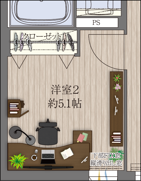 洋室2の使用イメージ