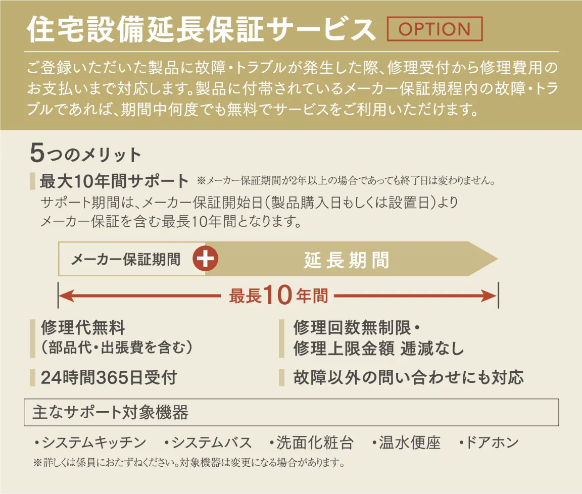 住宅設備延長保証サービス OPTION