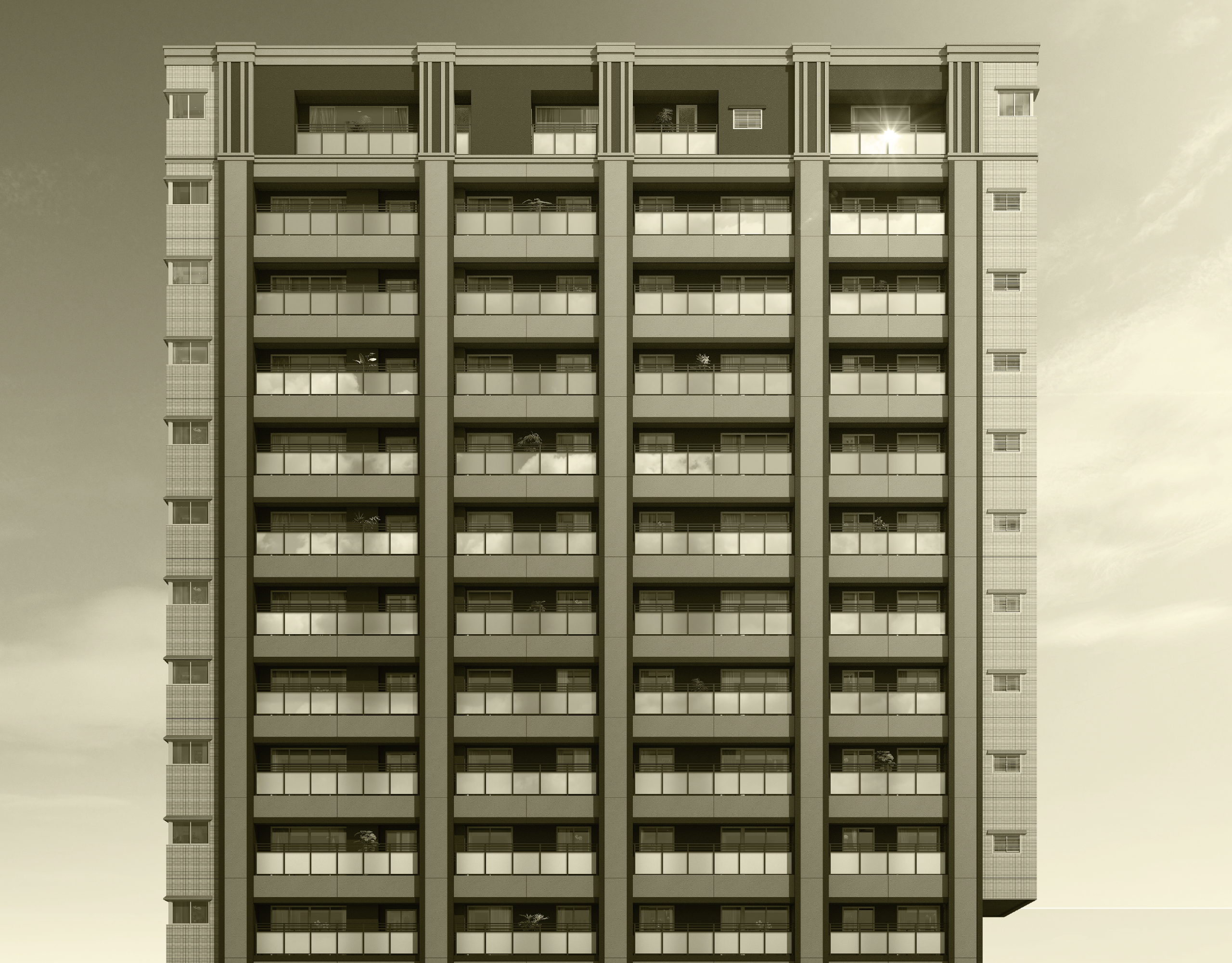 エイル上荒田の杜 外観完成予想図