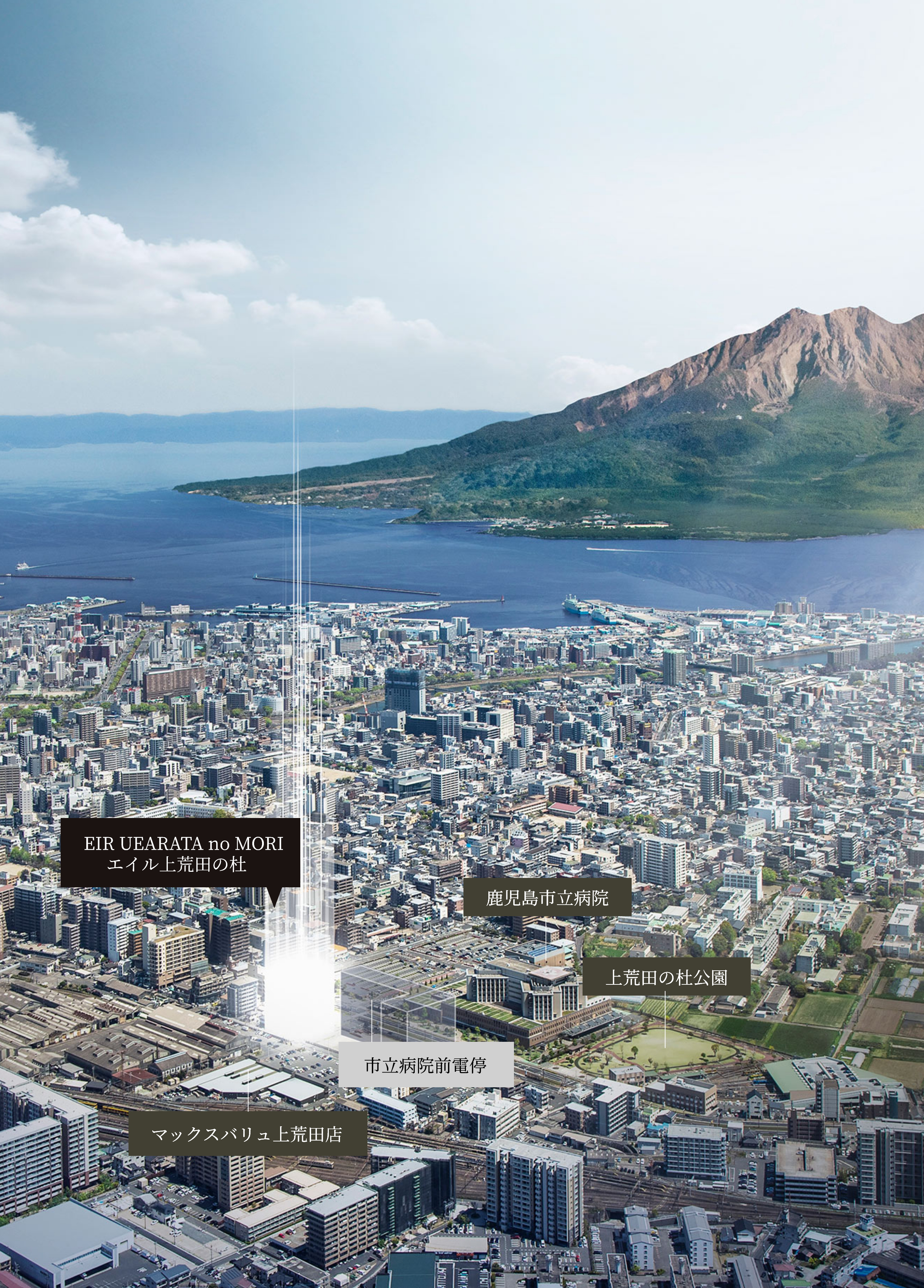 エイル上荒田の杜 周辺環境空撮