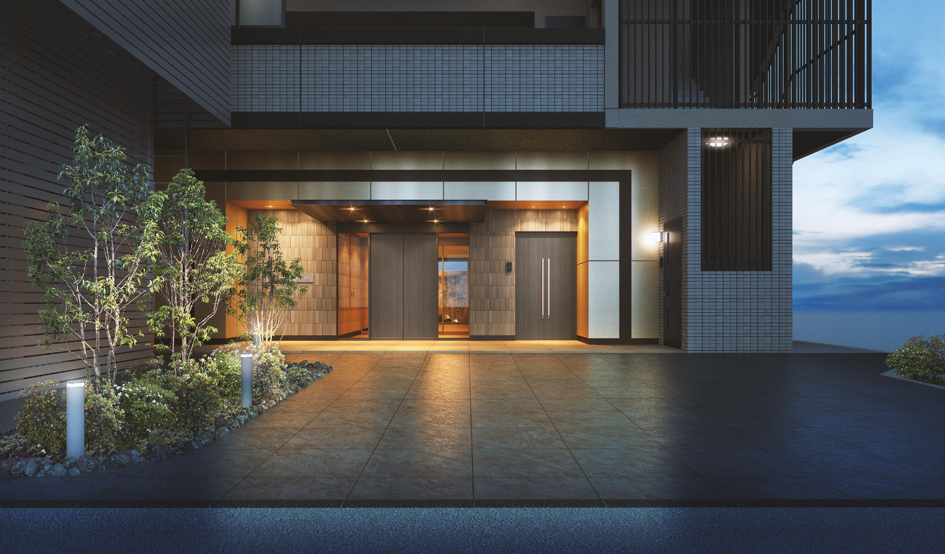 エントランスアプローチ完成予想図