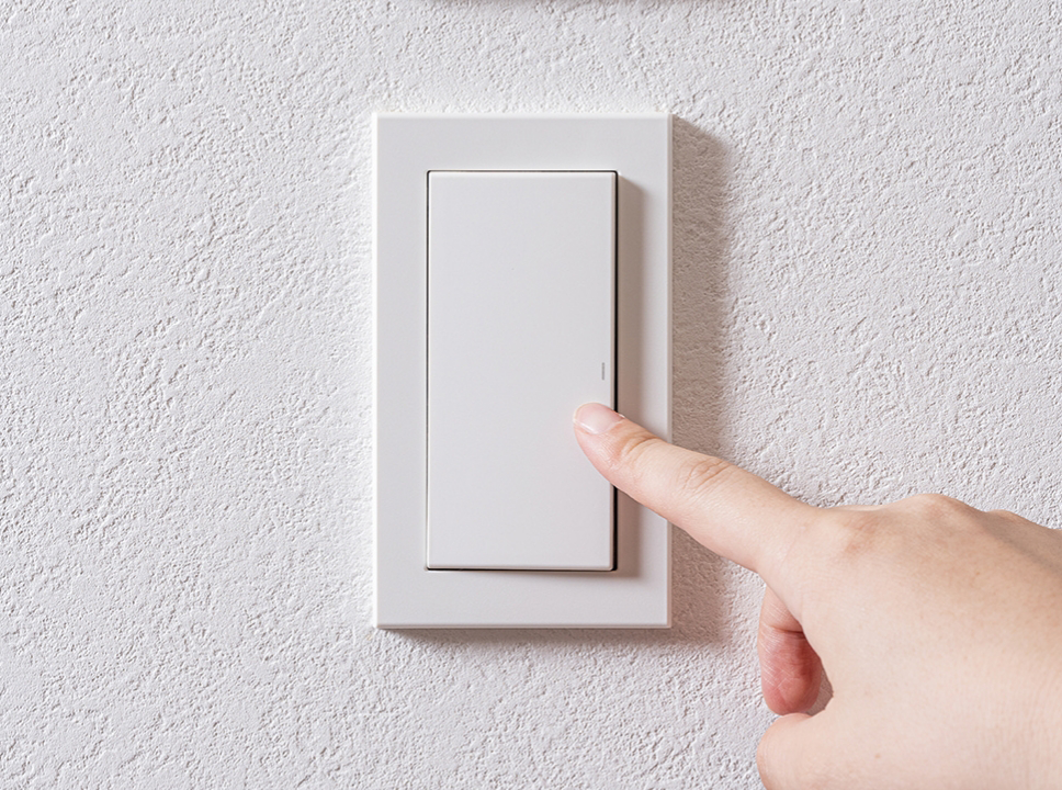 スクエア型のワイドスイッチ