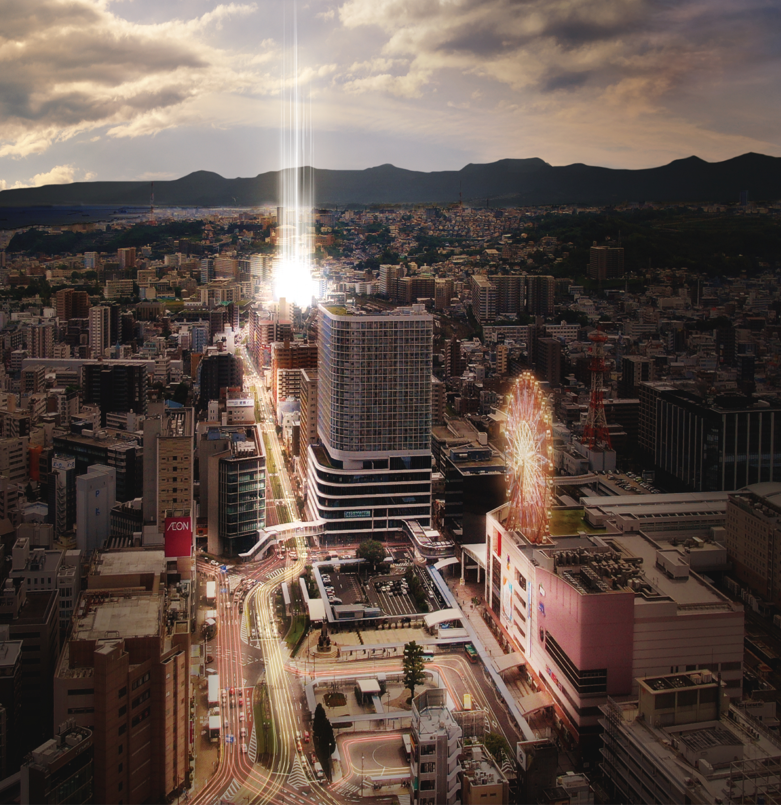 エイル上荒田の杜 鹿児島中央側から空撮