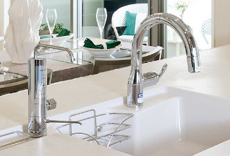 タッチレス水栓+アルカリ整水器